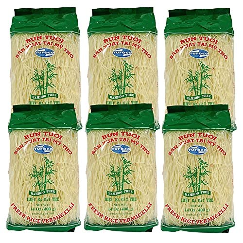 Bamboo Tree Fresh Rice Vermicelli Noodles (6 x 400g) - 2400g