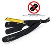 Professional Cut Throat Razor Kit for Men Matte Black 24K Gold Plated Barber Grade Single Edge Blade Straight Razor Premium Shaving Razors view 3