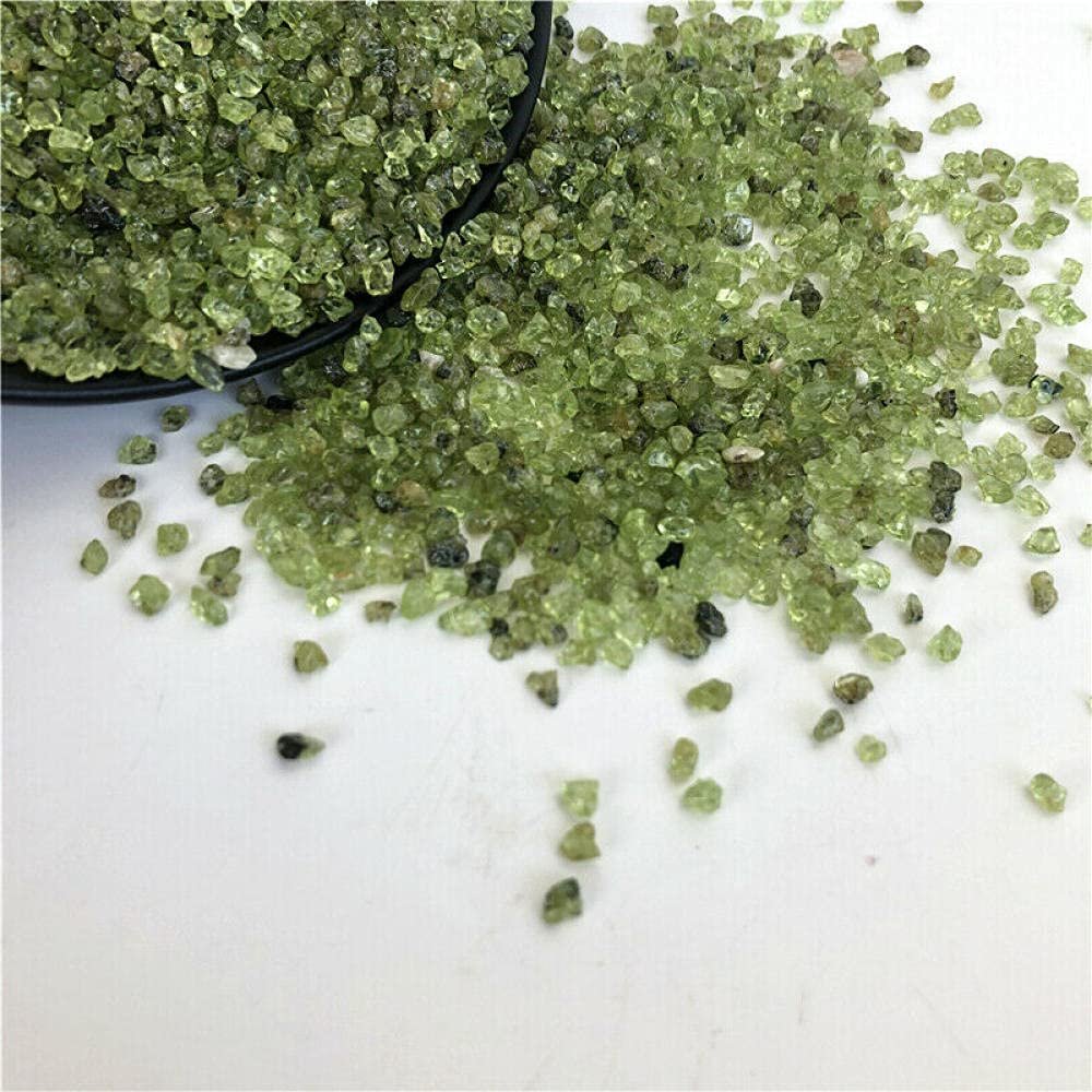 100g Degaussing Stone Minerals Fish Tank Natural Crystal Gravel Stone Decorative-Olivine