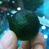 1PC Green Moldavite Czech Meteorite Impact Glass Rough Stone Crystal Energy Stone-26MM_1PCS view 2