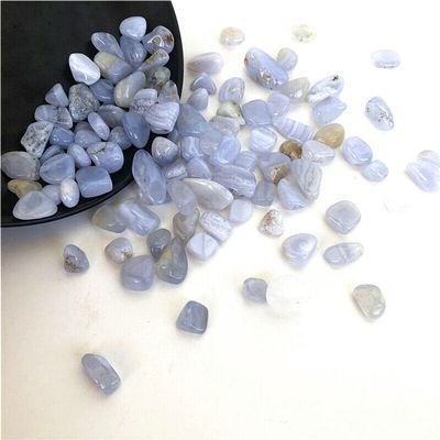 100g Degaussing Stone Minerals Fish Tank Natural Crystal Gravel Stone Decorative-Blue Lace Agate