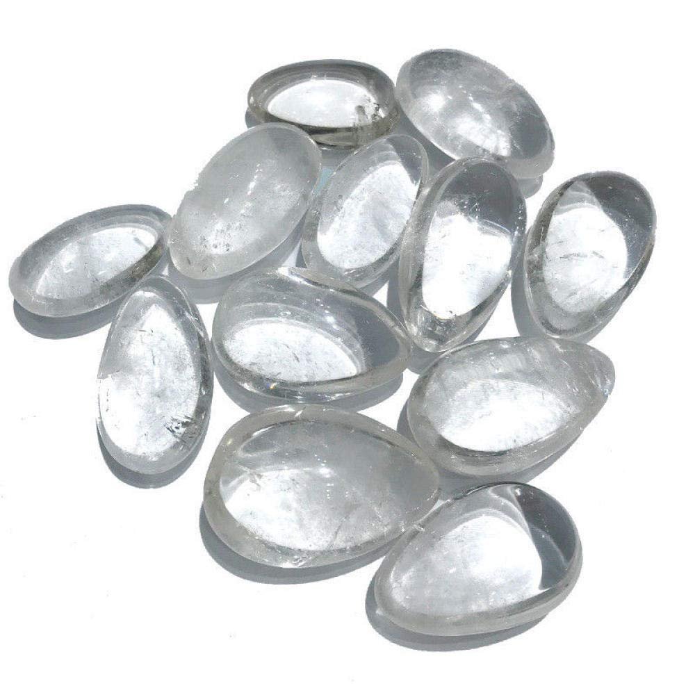 100g Natural White Quartz Crystal Stones Tumbled Palm Healing Crystals Natural Stones and Minerals Healing Crystals