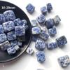 100g Natural Cube Blue Aquamarine Stone Rocks Cube Crystal Stones Specimen Lucky Natural Stones and Minerals Cube Crystal Stones-Blue Dot Stone
