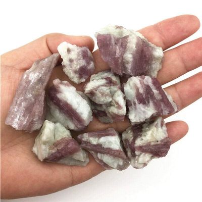 100g Natural Quartz Crystal Pink Tourmaline Raw Original Stone Specimen Healing Decor Natural Stones and Minerals