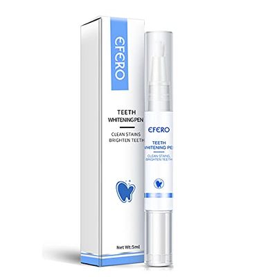 EFERO Tooth Whitening Pen Cleaning Fluid Removes Plaque Stains, Yellow Teeth Whitening, Oral Hygiene, Tooth Whitening Pen
