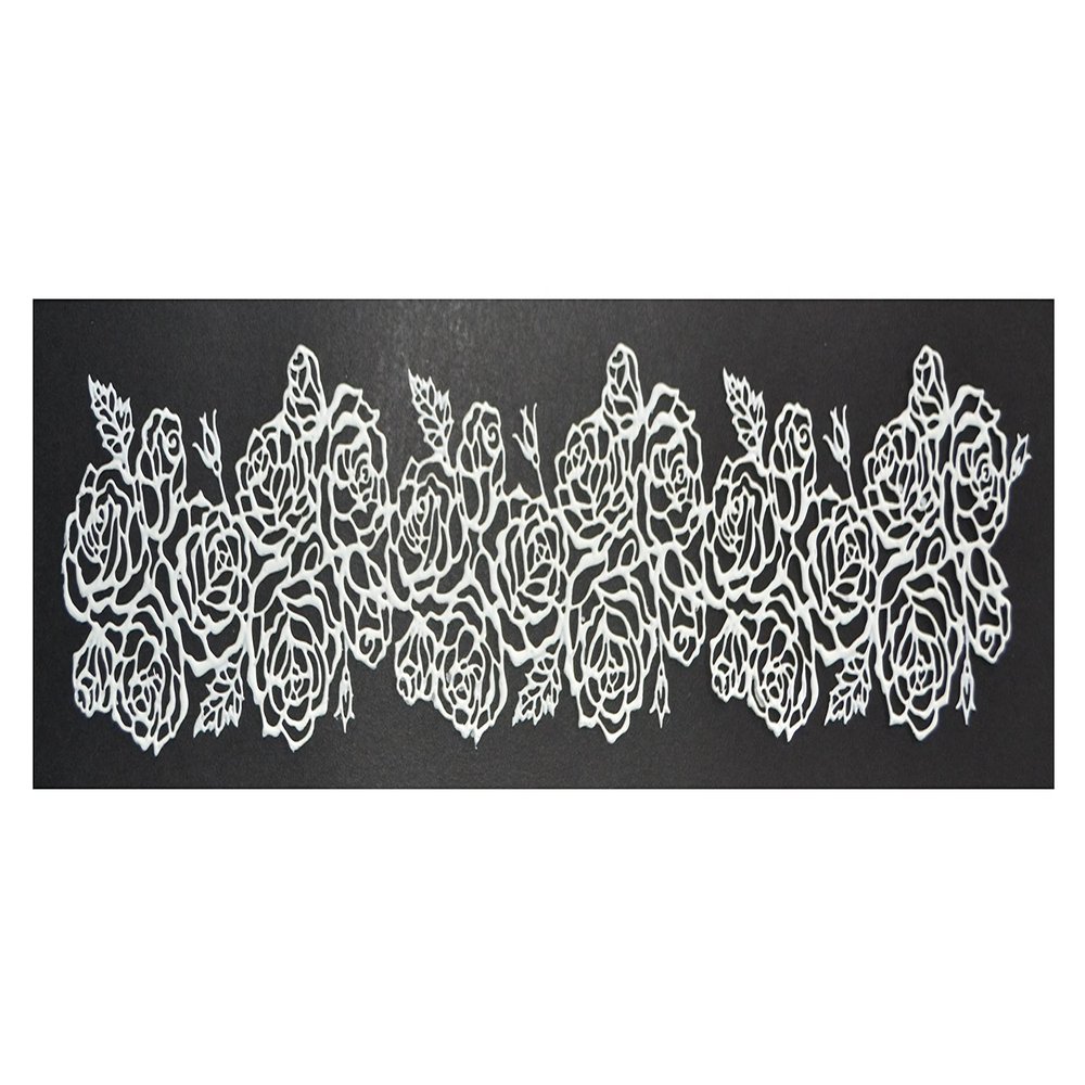1 x Simply Heaven Edible Made To Order Cake Lace 40 colours made from mat 12 (Ice White Lustre)