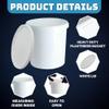 M1SS 25 Litre hardwearing white Plastic Bucket with Resealable Tamper Evident white Lid ideal For storage of water, food, animals food and mixing soil, cement, paint, plaster, or other materials view 3