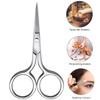 Stainless Steel Facial Hair Scissors - Small Straight Tip Scissors for Eyebrows, Nose, Moustache, Beard & Eyelash view 2
