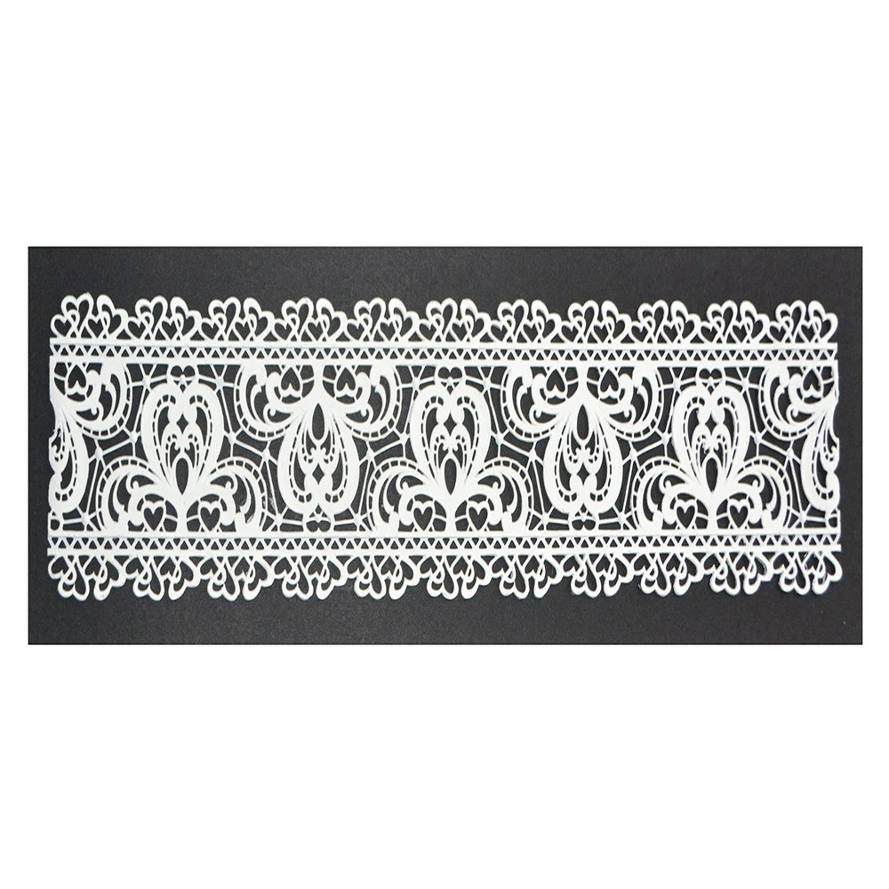 1 x Simply Heaven Edible Cake Lace 46 colours made from mat 14 (Ivory)