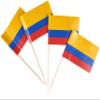 JBCD 200 Pcs Colombia Flag Toothpicks Cupcake Toppers Decorations, Cocktail Toothpick Flag Colombian Cake Topper Picks Mini Small Flag Cupcake Pick Sticks view 1