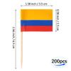 JBCD 200 Pcs Colombia Flag Toothpicks Cupcake Toppers Decorations, Cocktail Toothpick Flag Colombian Cake Topper Picks Mini Small Flag Cupcake Pick Sticks view 2
