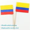 JBCD 200 Pcs Colombia Flag Toothpicks Cupcake Toppers Decorations, Cocktail Toothpick Flag Colombian Cake Topper Picks Mini Small Flag Cupcake Pick Sticks view 4