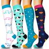 Compression Socks for Women & Men Circulation (4 Pairs)- Best Support for Nurses, Running, Hiking, Medical, Pregnancy view 1