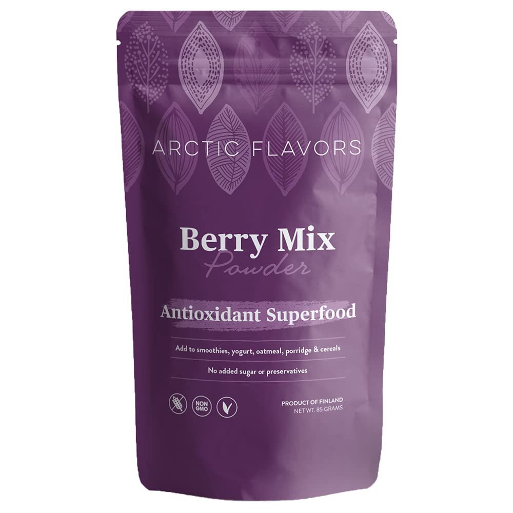 Arctic Flavors Healthy Smoothie Mix Powder 85g, High in Antioxidants, Made from 100% Sustainably Sourced and Freeze Dried Berries, No Preservatives, No Added Sugar, Product of Finland