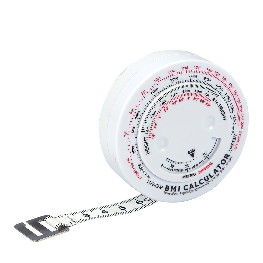 Body Measuring Tape, Beauty Body Fat Tester Mass Index Round Fat Measurement Measure Fitness Measuring Body Retractable Tape