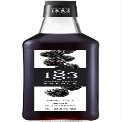 1883 Maison Routin Premium Blackberry Syrup Perfect for Coffees, Cocktails, Mocktails & Smoothies - Vegan-Friendly, Allergen-Free, No Preservatives - 1L Glass Bottle