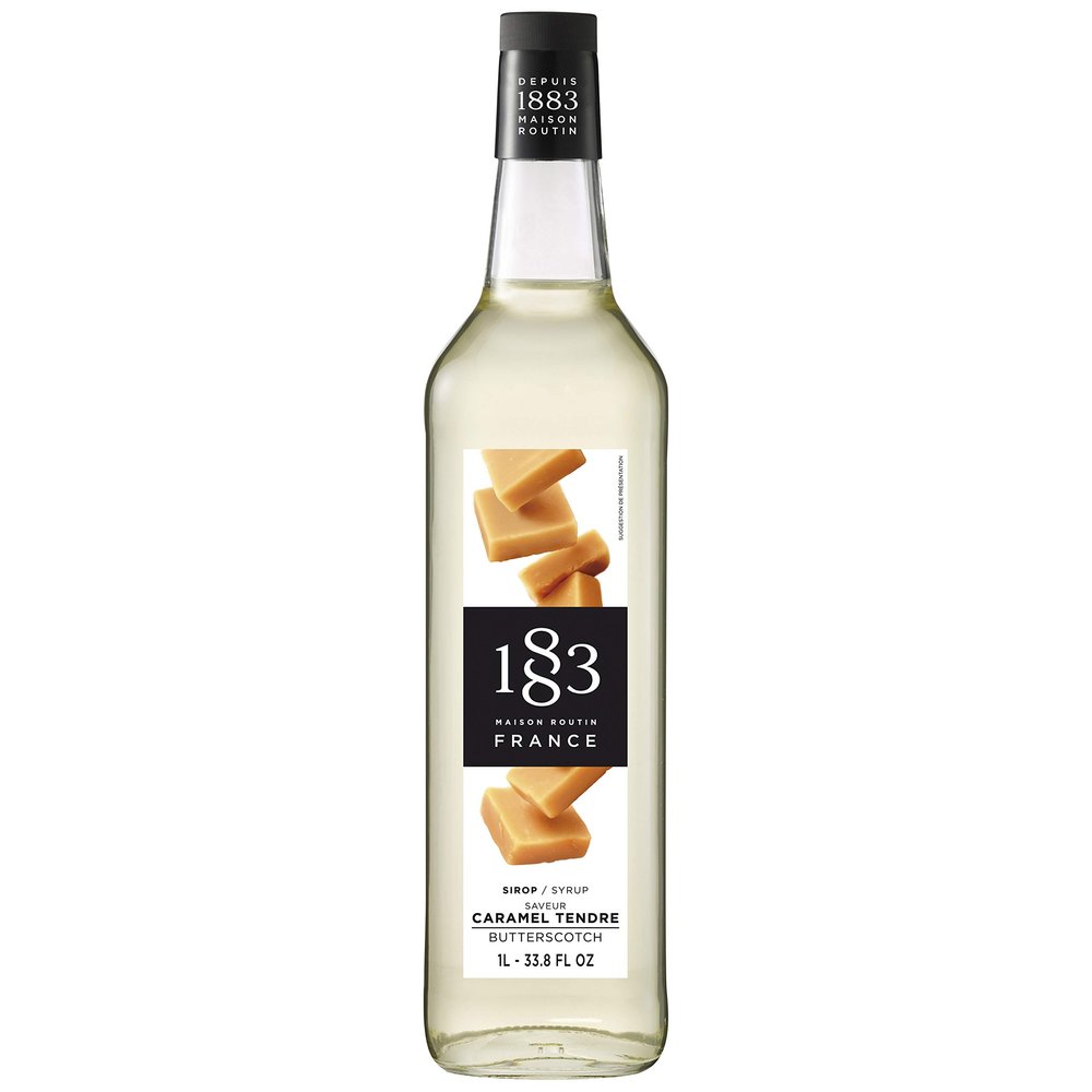 1883 Maison Routin Premium Butterscotch Syrup for Cocktails & Mocktails Glass 1L