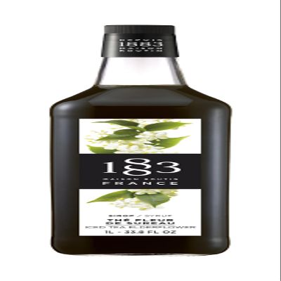 1883 Maison Routin Premium Elderflower Iced Tea Syrup for Iced Tea, Cocktails, Mocktails, Desserts Glass 1L
