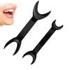 8 Pack Black T-Shape Intraoral Cheek Lip Retractor, 4 Large Size+4 Small Size Double Head Mouth Opener for Teeth Whitening Retractor, Dental Orthodontic Oral Care Tool view 2