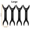 8 Pack Black T-Shape Intraoral Cheek Lip Retractor, 4 Large Size+4 Small Size Double Head Mouth Opener for Teeth Whitening Retractor, Dental Orthodontic Oral Care Tool view 3