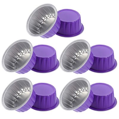 10pcs Wax Melting Bowl Aluminum Foil Liner Bowl Cover Purple