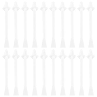 20pcs Hair Removal Wax Nose Hair Stick Nasal Wax Applicators Plastic Nose Applicator Bars for Hair Removal Nasal Hair Sticks Cleaning Kit Miss White Face Pp Plastic
