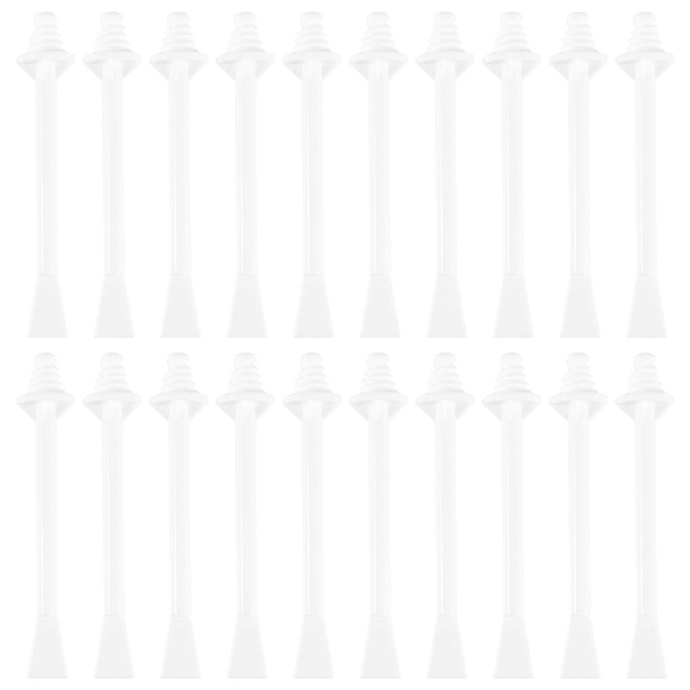 20pcs Hair Removal Wax Nose Hair Stick Nasal Wax Applicators Plastic Nose Applicator Bars for Hair Removal Nasal Hair Sticks Cleaning Kit Miss White Face Pp Plastic