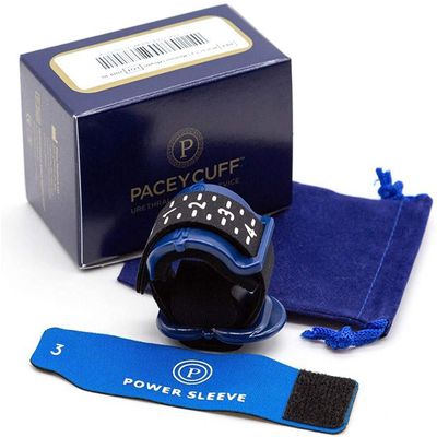 Pacey Cuff Ultra-Urethral Control Device with Turbo Pad, Velcro Strap Provides Comfortable Custom Fit-Male Incontinence Device for Day & Night Urine Control (Medium)