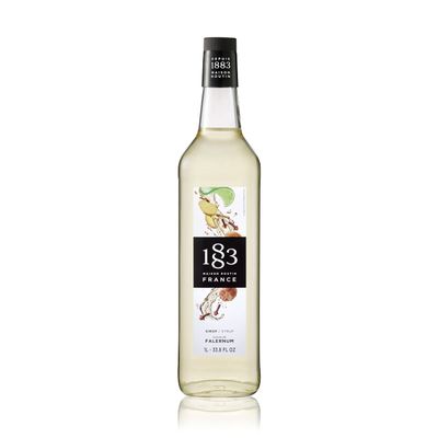1883 Maison Routin Premium Falernum Syrup Made with Pure Cane Sugar for Tiki Cocktails & Mocktails - Spiced Citrus Flavour, No Preservatives - 1L Glass Bottle