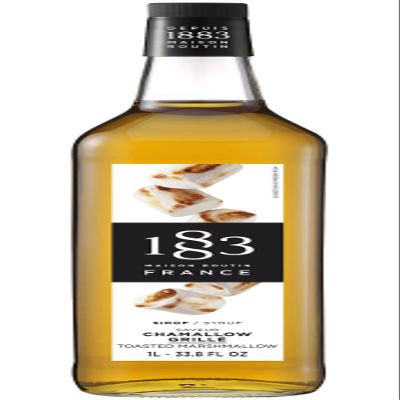 1883 Maison Routin Premium Toasted Marshmallow Syrup Made with Pure Cane Sugar for Coffee, Hot Chocolate & Cocktails - Diet Friendly & Natural, No Preservatives - 1L Glass Bottle