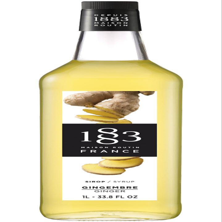 1883 Maison Routin Premium Ginger Syrup for Cocktails, Mocktails, Tea, Coffee, Desserts Glass 1L
