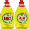 Fairy Original Lemon Washing Up Liquid | Pack of 2 x 320 ml | Dishes Grease Cleaner view 1