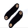 Set of 2 handmade ear savers, Crochet black Ear Savers, Face Mask Extender, Mask straps with Buttons, Reusable and washable ear saver view 1