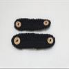 Set of 2 handmade ear savers, Crochet black Ear Savers, Face Mask Extender, Mask straps with Buttons, Reusable and washable ear saver view 2