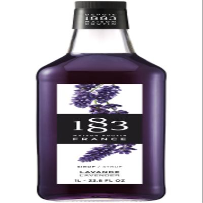 1883 Maison Routin Premium Lavender Syrup - Flavoured Coffee Syrup, Cocktails, Mocktails, Iced Tea Great Sugar Alternative, Vegan-Friendly, Allergen-Free 1L Glass Bottle