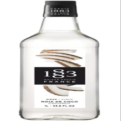 1883 Maison Routin Premium Coconut Syrup for Cocktails & Mocktails Glass 1L