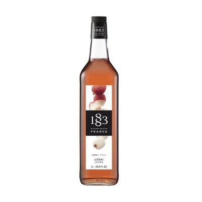 1883 Maison Routin Premium Lychee Syrup for Cocktails & Mocktails - Vegan-Friendly, Allergen-Free, No Preservatives- 1L Glass Bottle