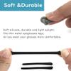 8 Pairs Eyeglass End Tips Ear Sock Pieces Anti-Slip Tube Replacement Tips Silicone for Thin Metal Eyeglass Legs,4 Black/4 Red view 2