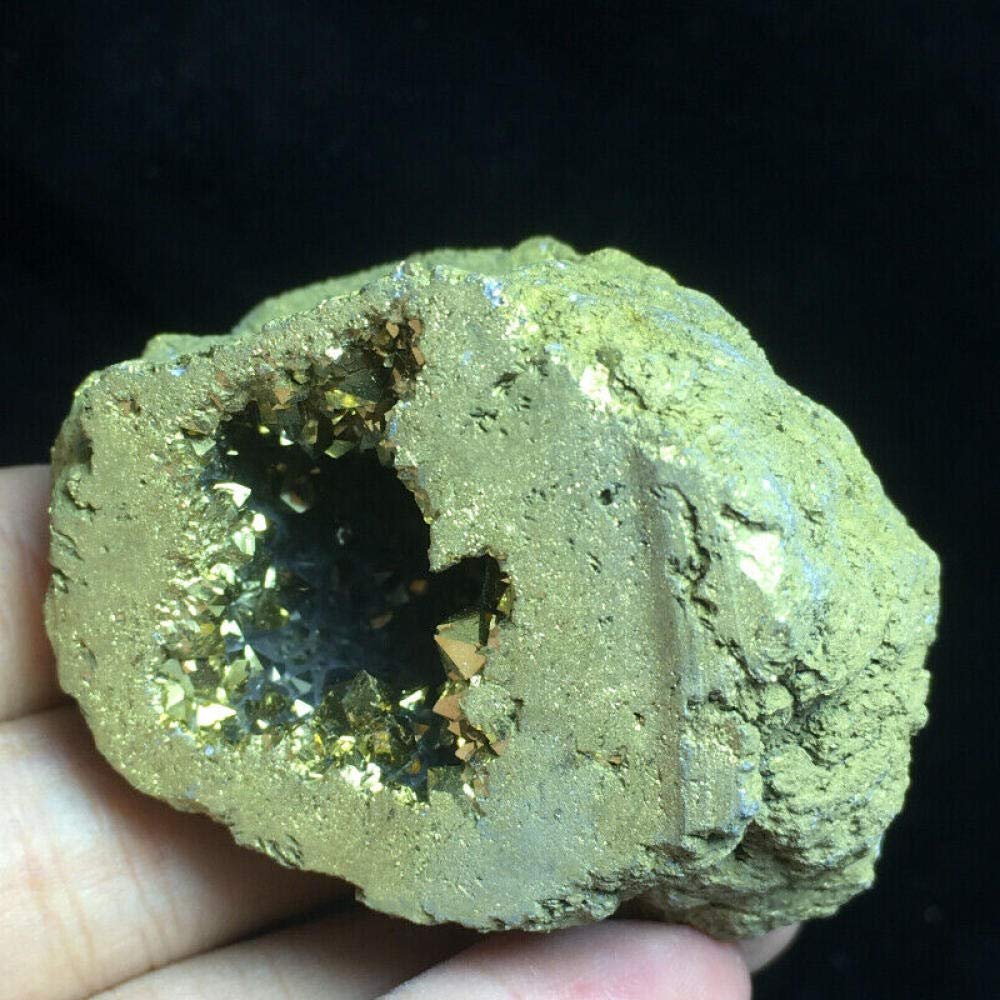 100g Golden Aura Quartz Crystal geode Titanium Bismuth Silicon Cluster Rainbow