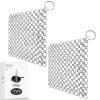 2pcs 5x5 Chain Mail Scrubber - Cast Iron Cleaner for Pans, Dutch Ovens, Woks & More view 1