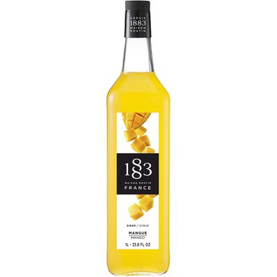 1883 Maison Routin Premium Mango Syrup for Iced Tea, Cocktails, Mocktails, Smoothies, Desserts Glass 1L