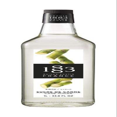 1883 Maison Routin Premium Cane Sugar Syrup Classic Sweetener for Cocktails, Coffee, Mocktails & Iced Drinks, Allergen-Free, Vegan-Friendly, 1L Glass Bottle