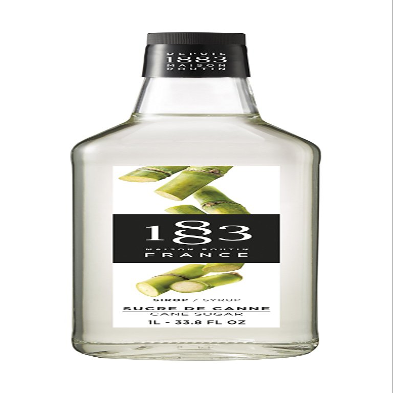 1883 Maison Routin Premium Cane Sugar Syrup Classic Sweetener for Cocktails, Coffee, Mocktails & Iced Drinks, Allergen-Free, Vegan-Friendly, 1L Glass Bottle