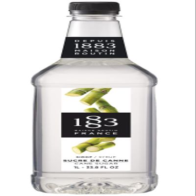 1883 Maison Routin Premium Cane Sugar Syrup for Cocktails, Mocktails, Coffee & Iced Tea - Vegan-Friendly, Allergen-Free, No Artificial Colours or Preservatives - 1L PET Bottle