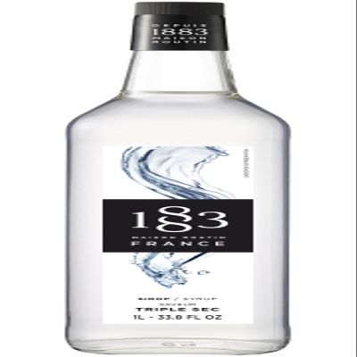 1883 Maison Routin Premium Triple Sec Syrup for Cocktails, Mocktails & Lemonade, Orange Citrus Notes, Vegan, No Artificial Ingredients, Colours or Preservatives - 1L Glass Bottle
