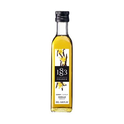 1883 Maison Routin Premium Vanilla Syrup - Flavoured Coffee Syrup, Cocktails, Mocktails, Iced Tea  Great Sugar Alternative, Vegan-Friendly, Allergen-Free, No Preservatives  250ml Glass Bottle
