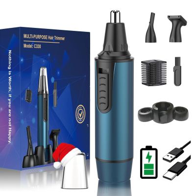 Nose Hair Trimmer for Men 2025 Painless Noses Trimmer Rechargeable Nasal Hair Trimmers for Men,Professional Nose Hair Trimmer with IPX7 Waterproof,Dual Edge Blades for Easy Cleansing