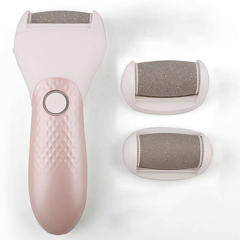 XIXIDIAN Electric Foot Callus Remover Kit,Rechargeable callous removers Heads Portable Waterproof foot file, Professional Pedicure Tools Feet Care (Color : Pink)