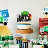 Garbage Truck Cake Topper Happy Birthday Sign Cake Decorations for Trash Green Recycling Truck Themed Bday Party Supplies view 4