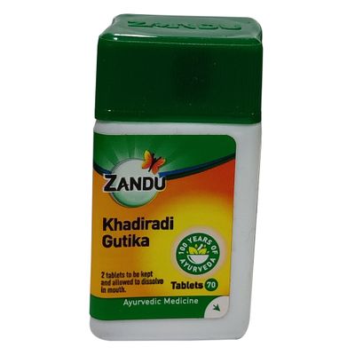 Ayucine Forever Zandu Khadiradi Gutika - 70N x Pack of 10